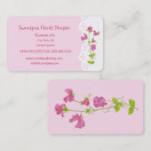 Sweetpea Florist Shoppe Flower Customize Visitekaartje (Voorkant / Achterkant)