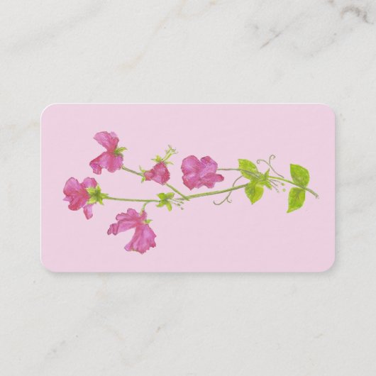 Sweetpea Florist Shoppe Flower Customize Visitekaartje (Achterkant)