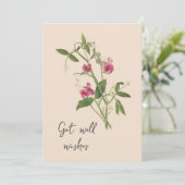 Sweetpea Flowers krijgen goed Kaart (Staand voorkant)