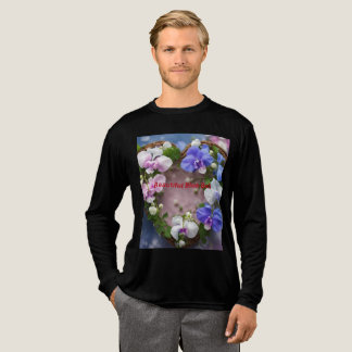 Sweetpea Heart Bloom – Mannen Tri-Blend met lange Shirt