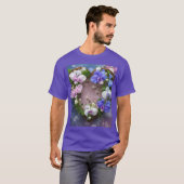 Sweetpea Heart Vine - Basic Donker T-Shirt Design (Voorkant volledig)