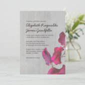 Sweetpea Wedding Invitations Kaart (Staand voorkant)
