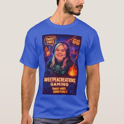 Sweetpeacreations gaming vriend grappig t-shirt (Voorkant)