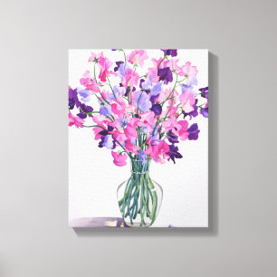 Sweetpeas 2007 canvas afdruk