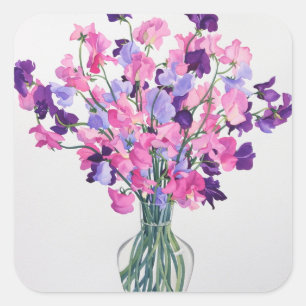 Sweetpeas 2007 vierkante sticker