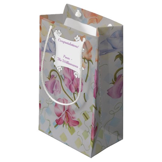 SWEETPEAS KLEIN CADEAUZAKJE (Voorkant Gekanteld)