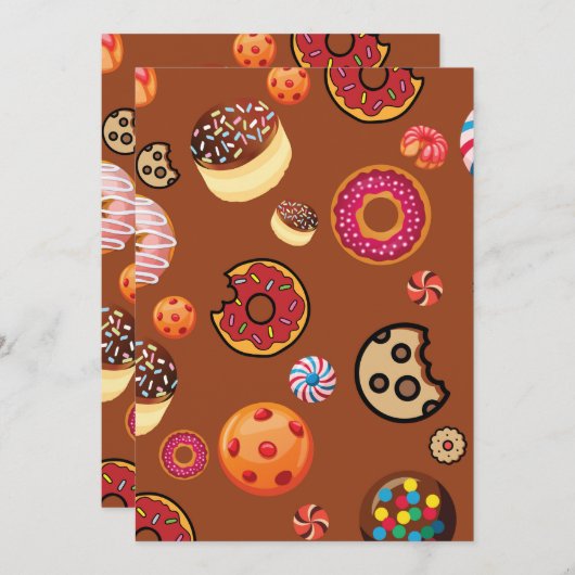 Sweets 3 bedankkaart (Voorkant / Achterkant)