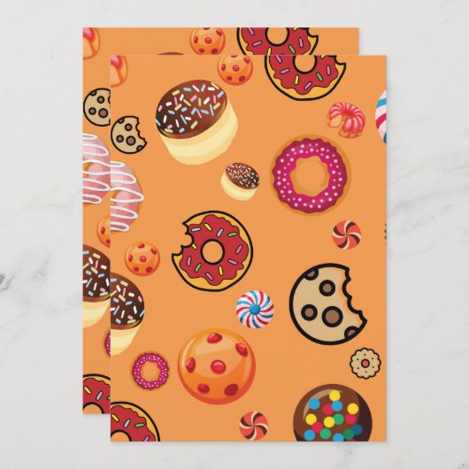 Sweets 6 bedankkaart (Voorkant / Achterkant)