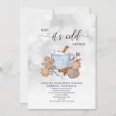 Sweets and Baby it is koud buiten het baby shower Kaart (Voorkant)