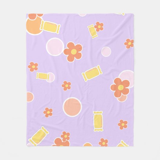 sweets and flowers fleece deken (Voorkant)