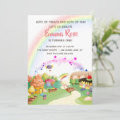 Sweets and Treats Snoep land Verjaardag Kaart (Staand voorkant)