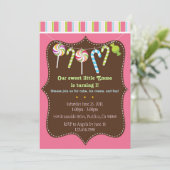 Sweets and Trees Invite Kaart (Staand voorkant)