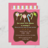 Sweets and Trees Invite Kaart (Voorkant / Achterkant)