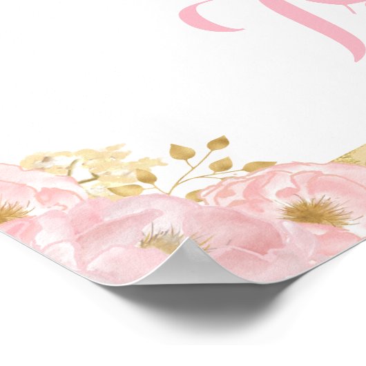 Sweets and Trees Princess Baby Girl Birthday Sign Poster (Hoek)