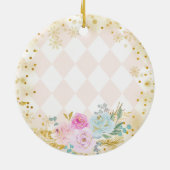 Sweets Ballerina Nutkraker 1st Kerstmis Keramisch Ornament (Achterkant)