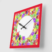 Sweets Clock Vierkante Klok (Hoek)