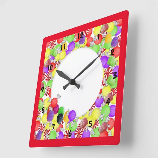 Sweets Clock Vierkante Klok (Hoek)
