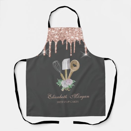 Sweets Cupcake Roos Gold Drids Bakery Schort (Voorkant)
