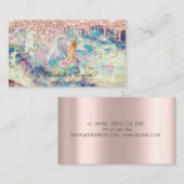 Sweets Cupcake Roos Gold Drives Holographic Opal Visitekaartje (Voorkant / Achterkant)