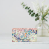 Sweets Cupcake Roos Gold Drives Holographic Opal Visitekaartje (Staand voorkant)