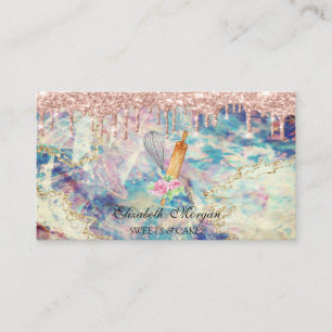 Sweets Cupcake Roos Gold Drives Holographic Opal Visitekaartje