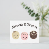 Sweets en behandelingen! Chocolade Briefkaart (Staand voorkant)