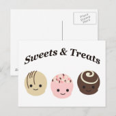 Sweets en behandelingen! Chocolade Briefkaart (Voorkant / Achterkant)