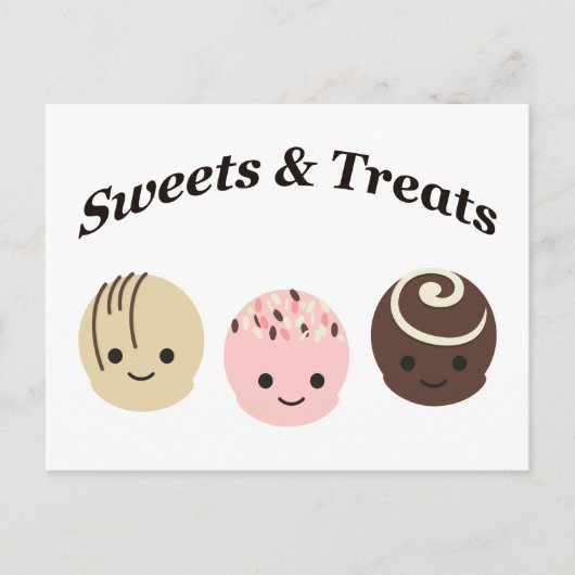 Sweets en behandelingen! Chocolade Briefkaart (Voorkant)