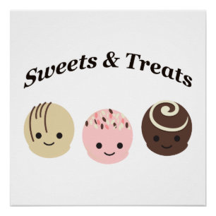 Sweets en behandelingen! Chocolade Poster