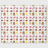 Sweets en snoepjes cadeaupapier (Vlak)