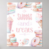 Sweets en traktaties Sweet verjaardagsfeestje Poster (Voorkant)