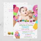 Sweets ijsje foto ELKE AGE-verjaardagsfeestje Kaart (Voorkant / Achterkant)