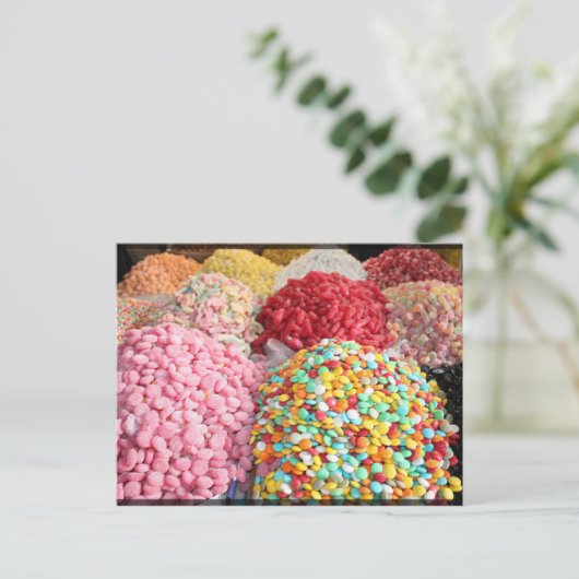 Sweets in Bazaar - Damascus, Syrië Briefkaart (Staand voorkant)