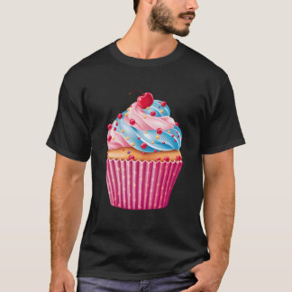 Sweets K Cupcake Sprinkles Pattern Dessert Food T-shirt