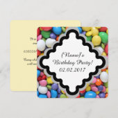 Sweets - Kinderen - Verzoeken om een verjaardagska Kaart (Voorkant / Achterkant)