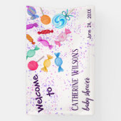 Sweets Lollipops Moeder wordt Baby shower Spandoek (Verticaal)