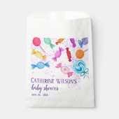 Sweets Lollipops Snoep Land Baby shower Bedankzakje (Voorkant)