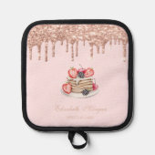 Sweets Pancakes Roos Gold Drids Bakery Pink Pannenlap (Voorkant)