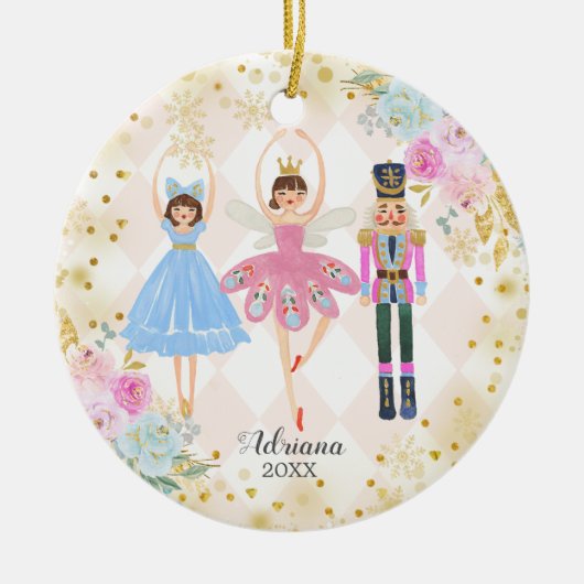 Sweets Personalized Nutkraker ornament Girl (Voorkant)
