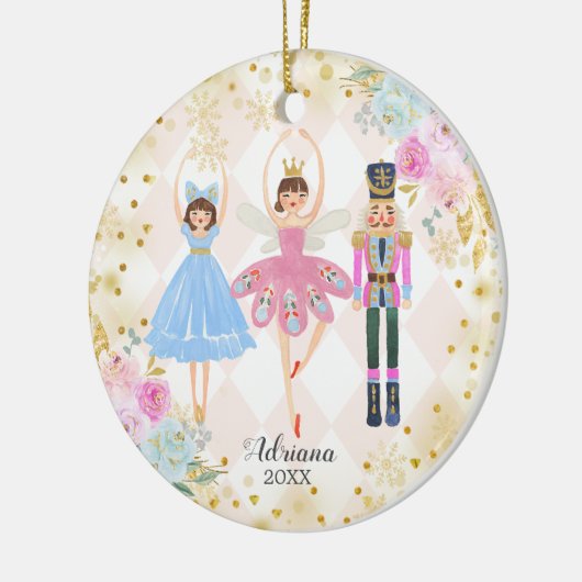 Sweets Personalized Nutkraker ornament Girl (Links)