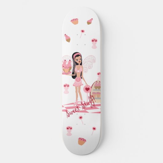 Sweets Shoppe Fairy White Skateboard (Voorkant)