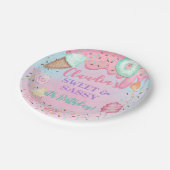 Sweets Snoep meisje verjaardagspapier borden, ELKE Papieren Bordje (Gekanteld)