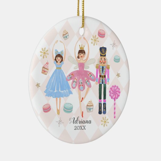 Sweets Specialized Nutkraker Macaroon Keramisch Ornament (Rechts)