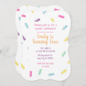 Sweets Sprinkles Verjaardag uitnodiging (Voorkant / Achterkant)