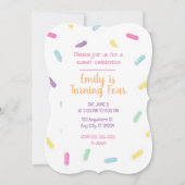 Sweets Sprinkles Verjaardag uitnodiging (Voorkant)