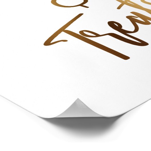 Sweets & Treatment Simple Gold Handwriting Sign Poster (Hoek)
