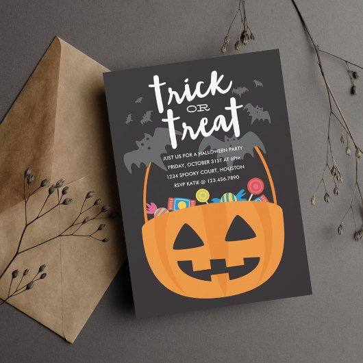 Sweets & Treats Halloween Invite Kaart