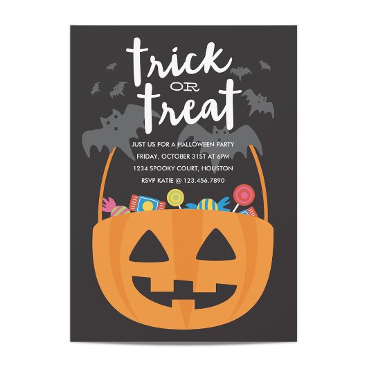 Sweets & Treats Halloween Invite Kaart