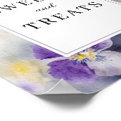 Sweets & Treats rustieke Waterverf viooltjes teken Poster (Hoek)