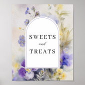 Sweets & Treats rustieke Waterverf viooltjes teken Poster (Voorkant)